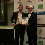 Receiving award from Rt Hon Jim Bolger