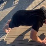 Howard starting his pushups